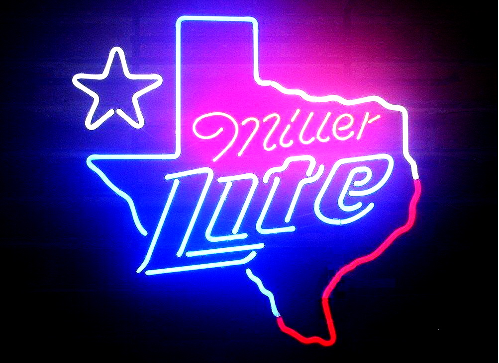 Miller Lite Texas Neon Sign